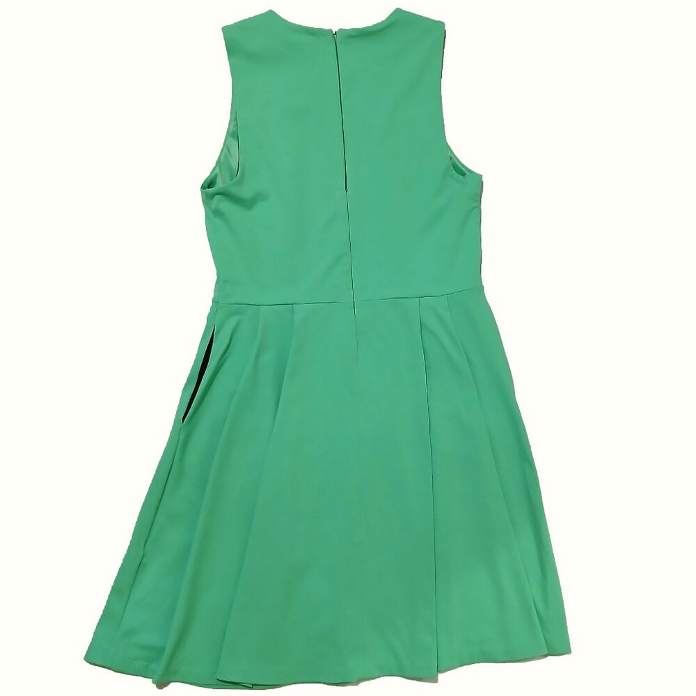 Cynthia Rowley Women’s Fit and Flare Knee Length Sleeveless Green Dress Size M - Picture 3 of 10
